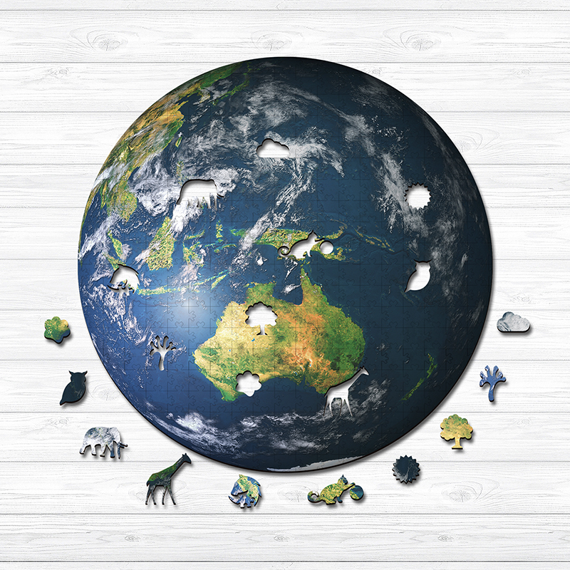 Earth Wooden Jigsaw Puzzle - aimpuzzle