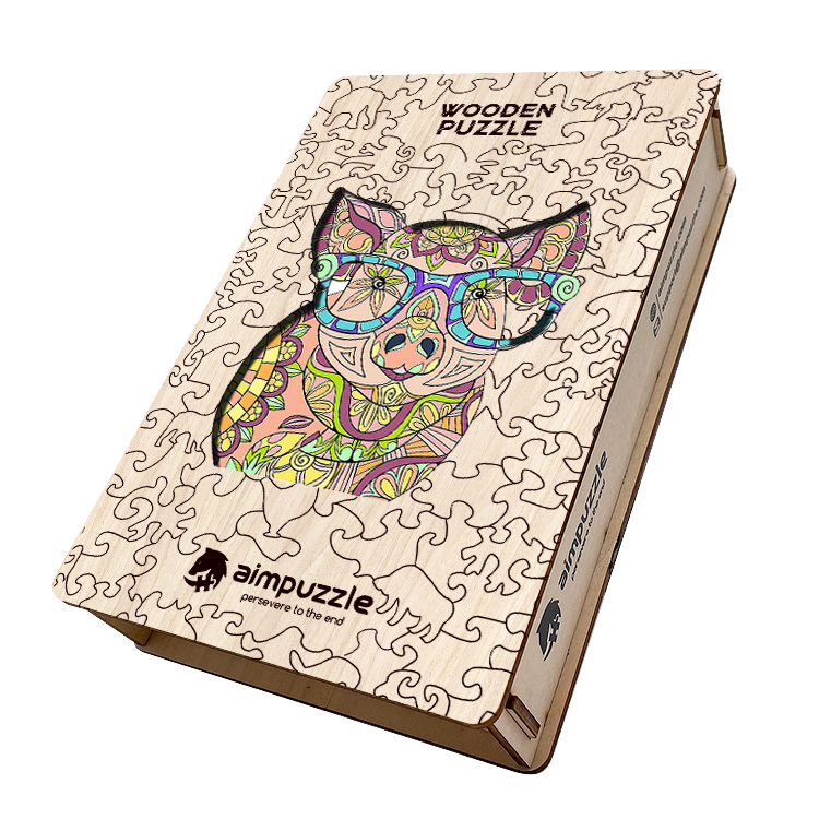 Fashion Pig Wooden Jigsaw Puzzle - aimpuzzle