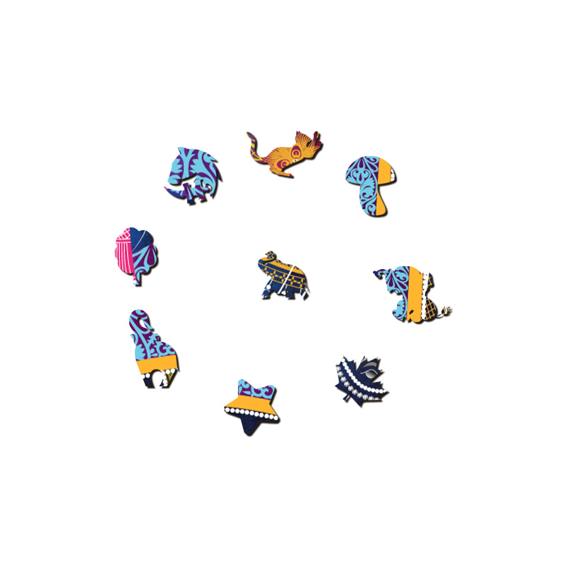 Mandala Elephant Wooden Jigsaw Puzzle - aimpuzzle