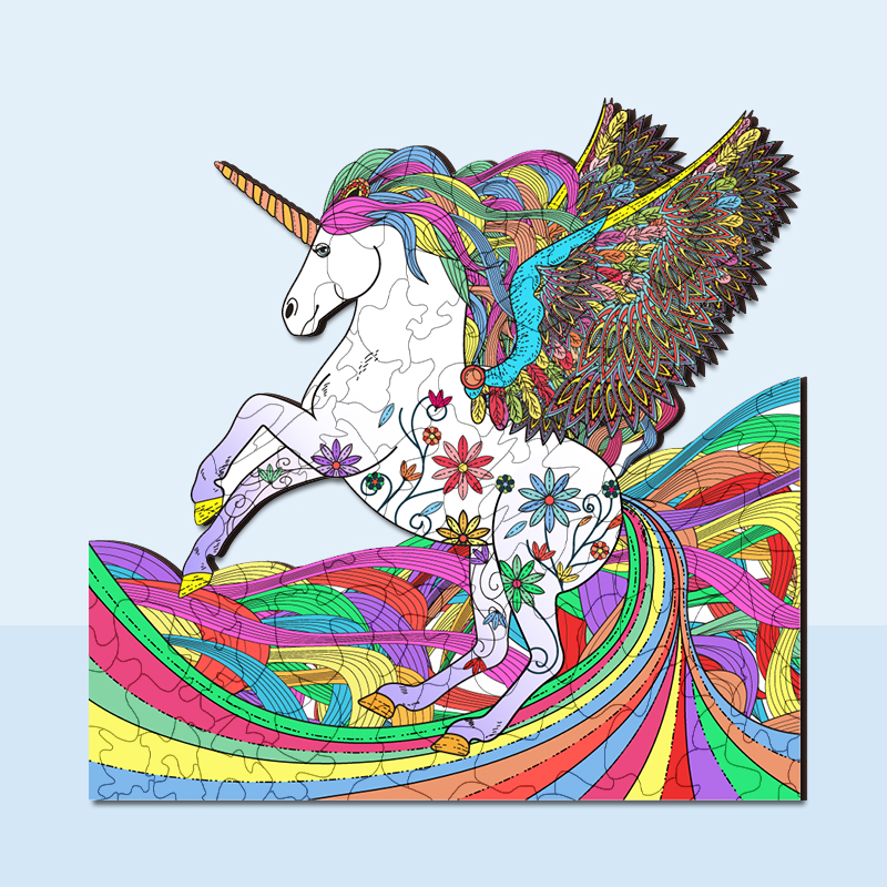 Flying Unicorn Wooden Jigsaw Puzzle - aimpuzzle