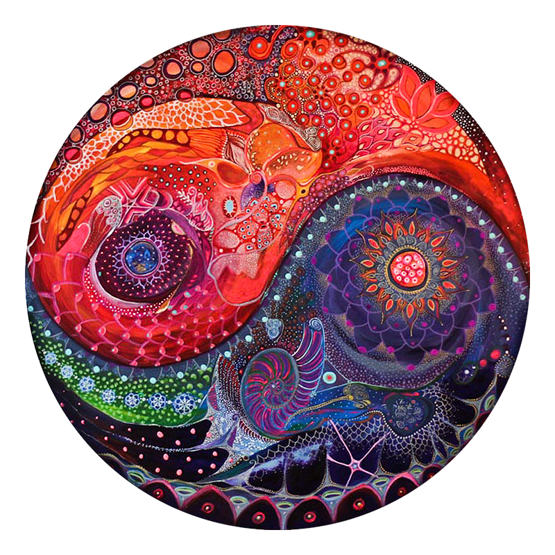 Yin Yang Mandala Equilíbrio Wooden Jigsaw Puzzle - aimpuzzle