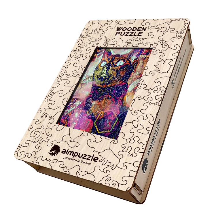 Black Cat Wooden Jigsaw Puzzle - aimpuzzle