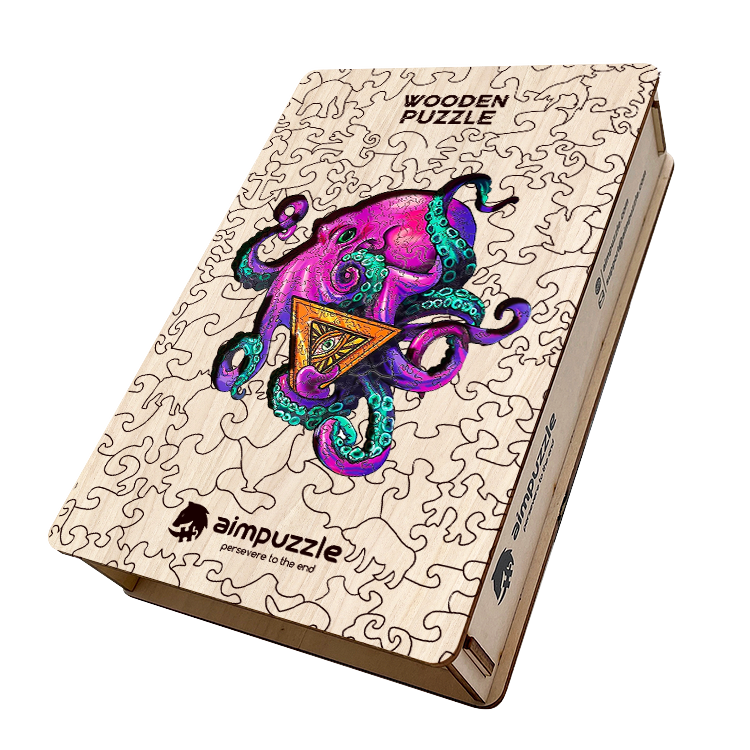 Purple Octopus Wooden Jigsaw Puzzle - aimpuzzle