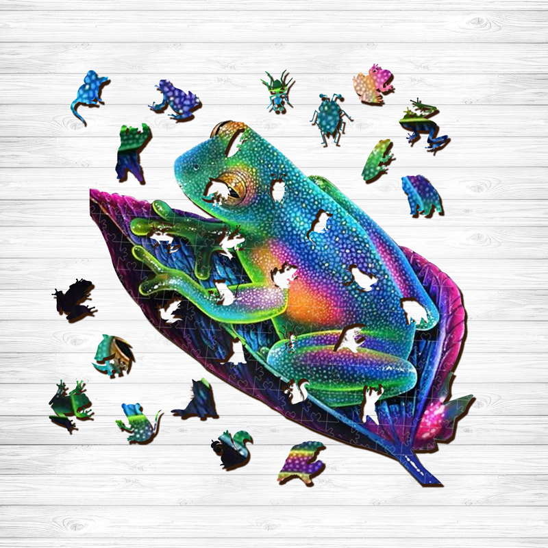 Tree Frog Wooden Jigsaw Puzzle - aimpuzzle