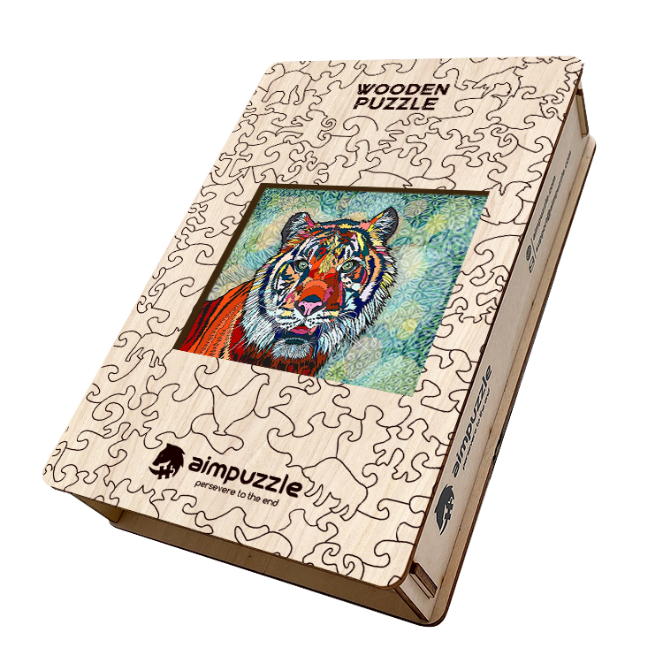 Colorful Tiger Wooden Jigsaw Puzzle - aimpuzzle