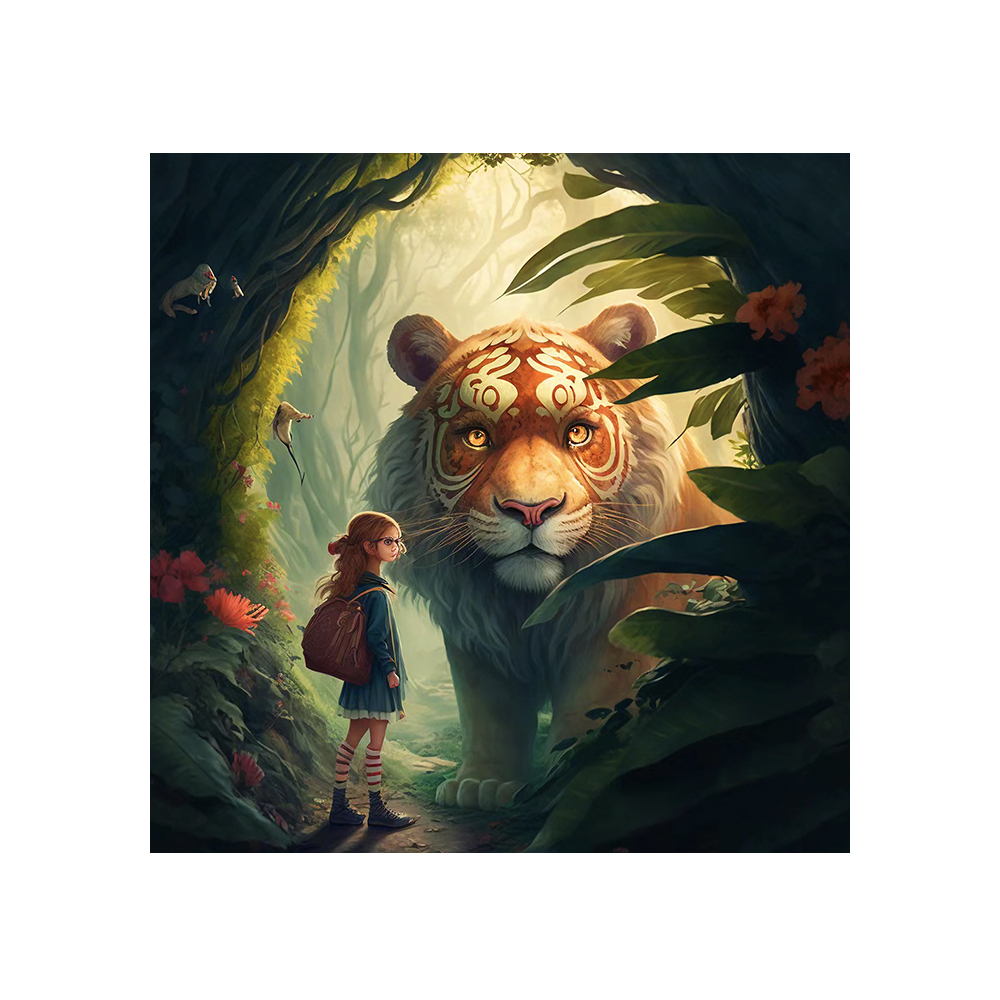 Tiger And The Brave Girl Wooden Jigsaw Puzzle - aimpuzzle