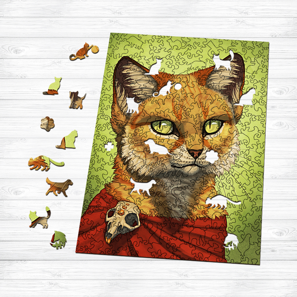 Druid Fox Wooden Jigsaw Puzzle - aimpuzzle