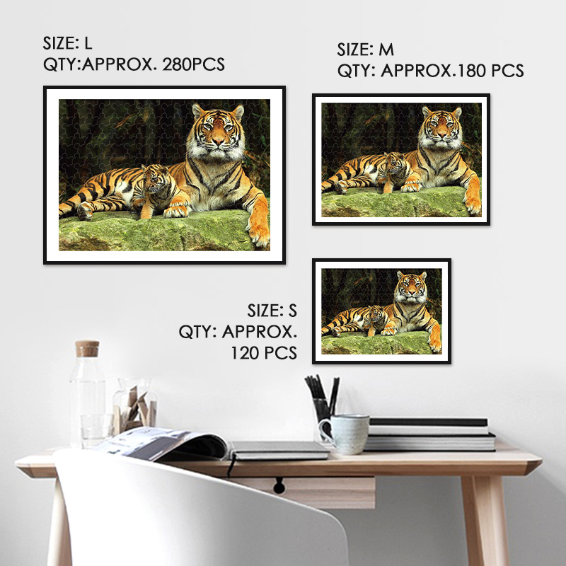 Tiger and Baby Wooden Jigsaw Puzzle - aimpuzzle