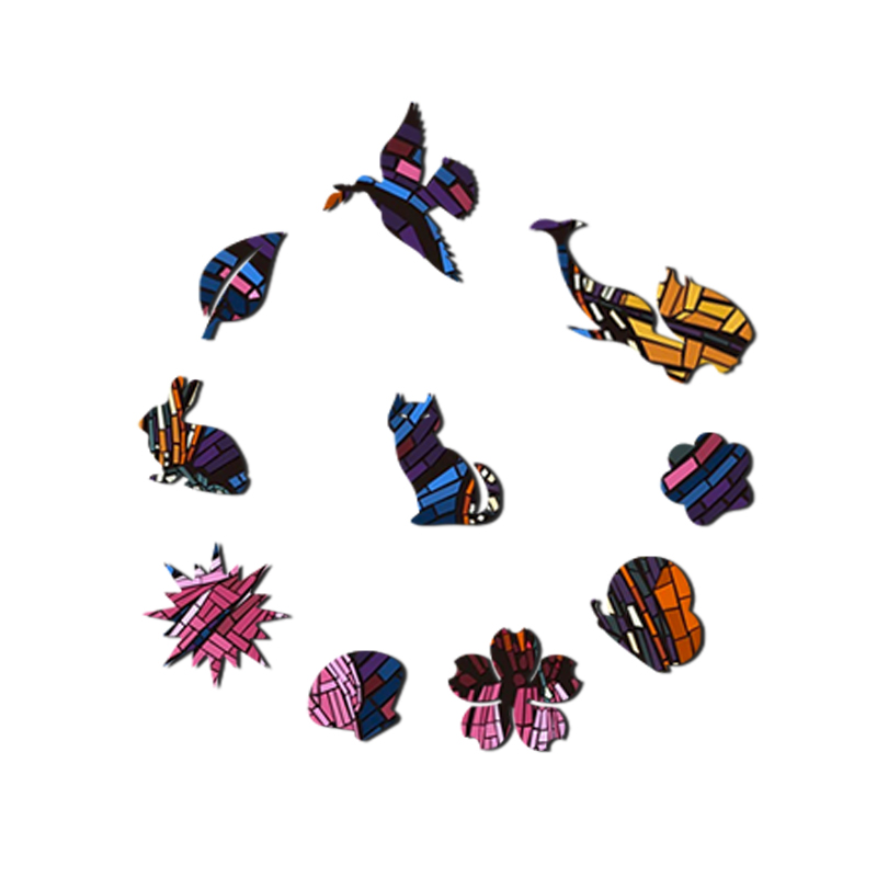 Mosaic Butterfly Wooden Jigsaw Puzzle - aimpuzzle