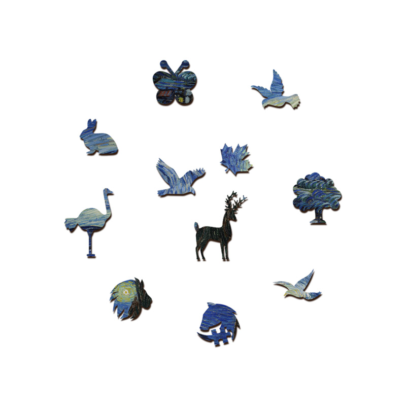 Van Gogh Starry Night Wooden Jigsaw Puzzle - aimpuzzle