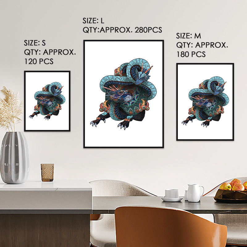 Double Dragon Wooden Jigsaw Puzzle - aimpuzzle