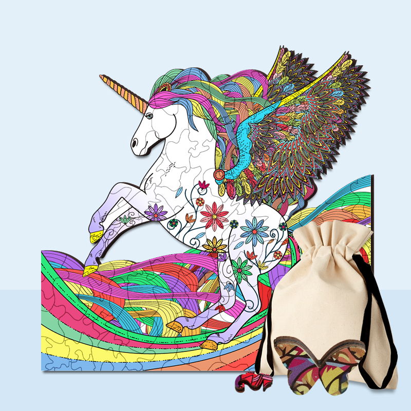 Flying Unicorn Wooden Jigsaw Puzzle - aimpuzzle