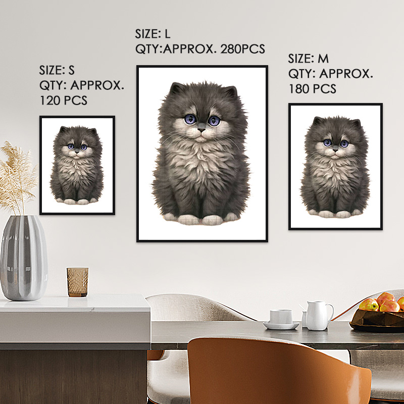 Grey Kitten Wooden Jigsaw Puzzle - aimpuzzle