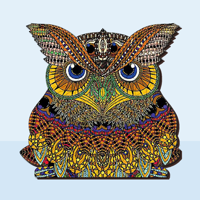 Cute Owl Wooden Jigsaw Puzzle - aimpuzzle