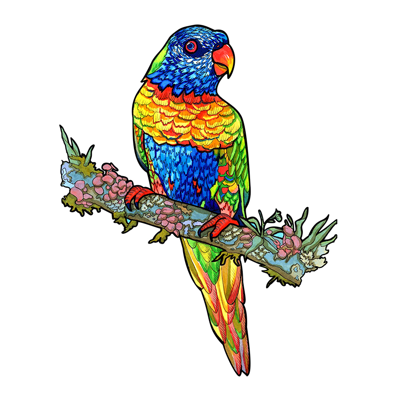 Parrot Wooden Jigsaw Puzzle - aimpuzzle