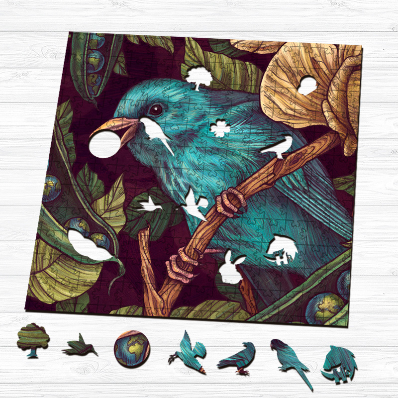 Bluebird Wooden Jigsaw Puzzle - aimpuzzle