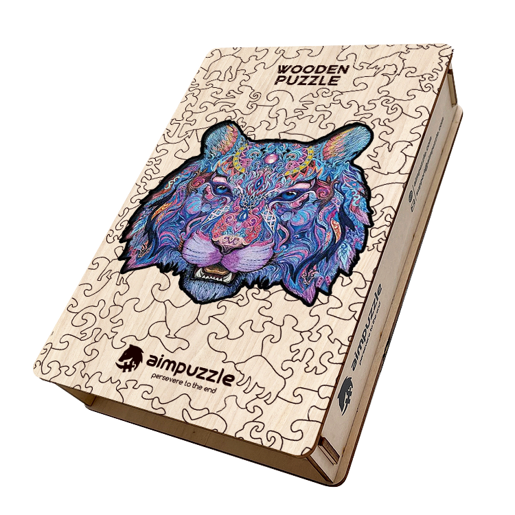 Blue Tiger Wooden Jigsaw Puzzle - aimpuzzle