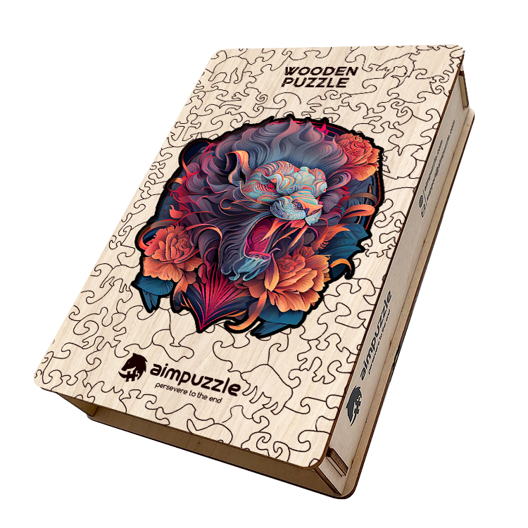 The Lion's Anger Wooden Jigsaw Puzzle - aimpuzzle
