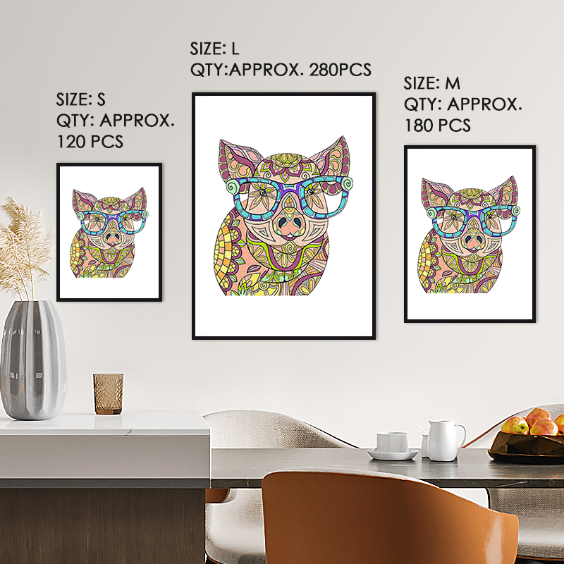 Fashion Pig Wooden Jigsaw Puzzle - aimpuzzle