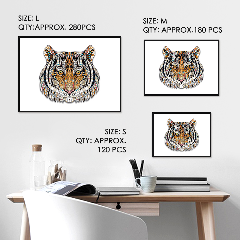 Tiger Head Wooden Jigsaw Puzzle - aimpuzzle