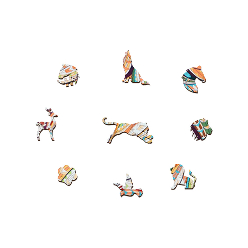 Colorful Lions Wooden Jigsaw Puzzle - aimpuzzle