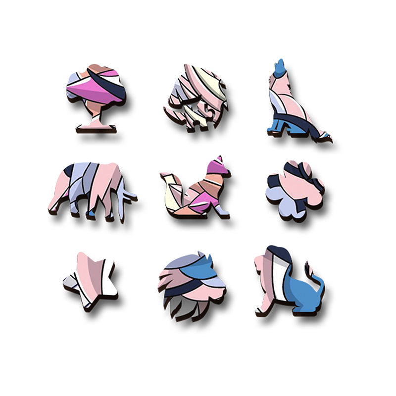 Purple Fox Wooden Jigsaw Puzzle - aimpuzzle