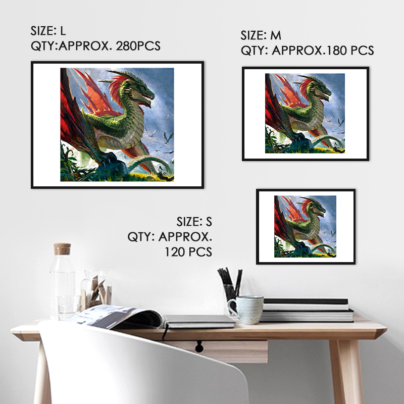 Green Dragon Wooden Jigsaw Puzzle - aimpuzzle