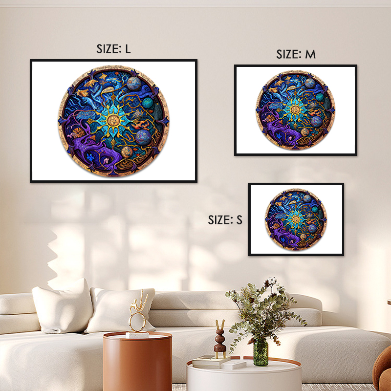 Galaxy Mandala Wooden Jigsaw Puzzle - aimpuzzle