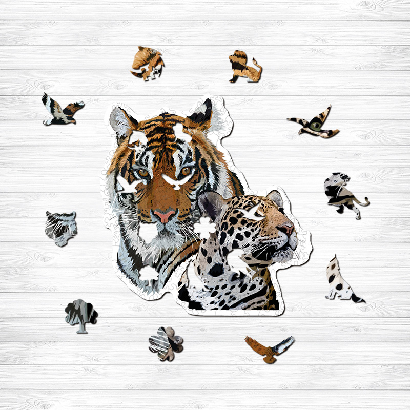 Tiger Leopard Wooden Jigsaw Puzzle - aimpuzzle