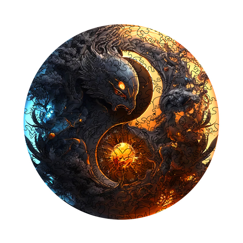 Black Magic Eagle Wooden Jigsaw Puzzle - aimpuzzle