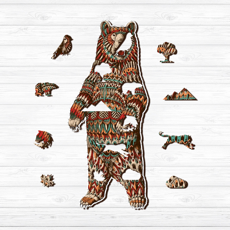 Brown Bear Wooden Jigsaw Puzzle - aimpuzzle