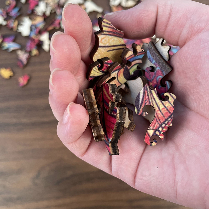 Blue Owl Wooden Jigsaw Puzzle - aimpuzzle