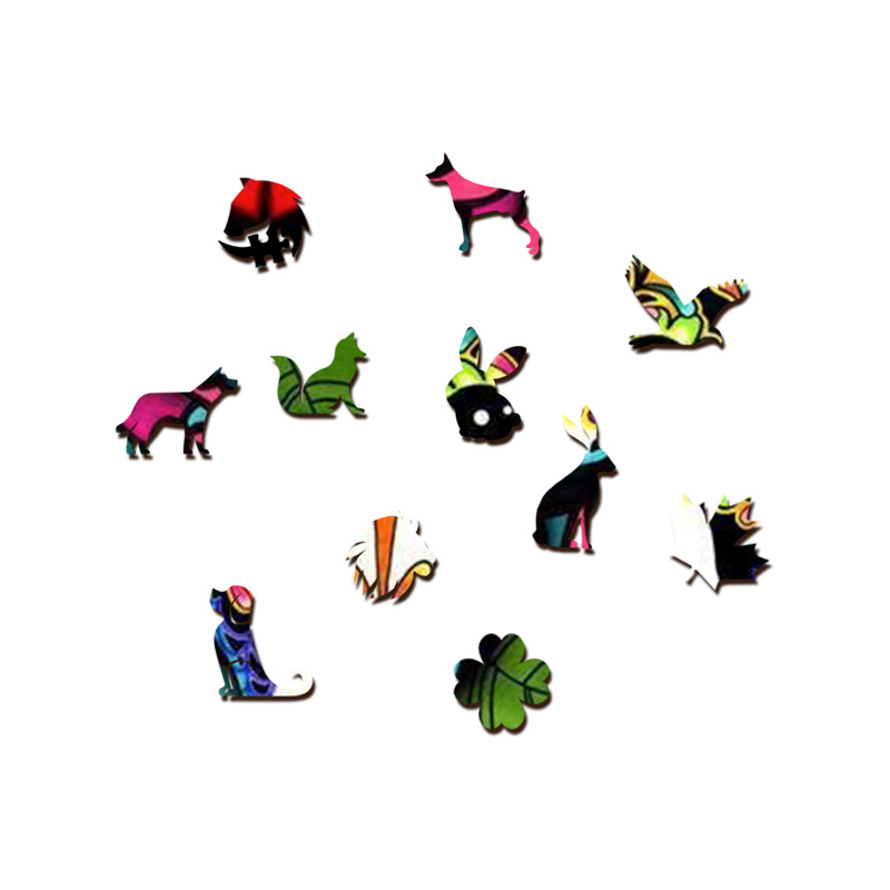 Flower Dog Wooden Jigsaw Puzzle - aimpuzzle