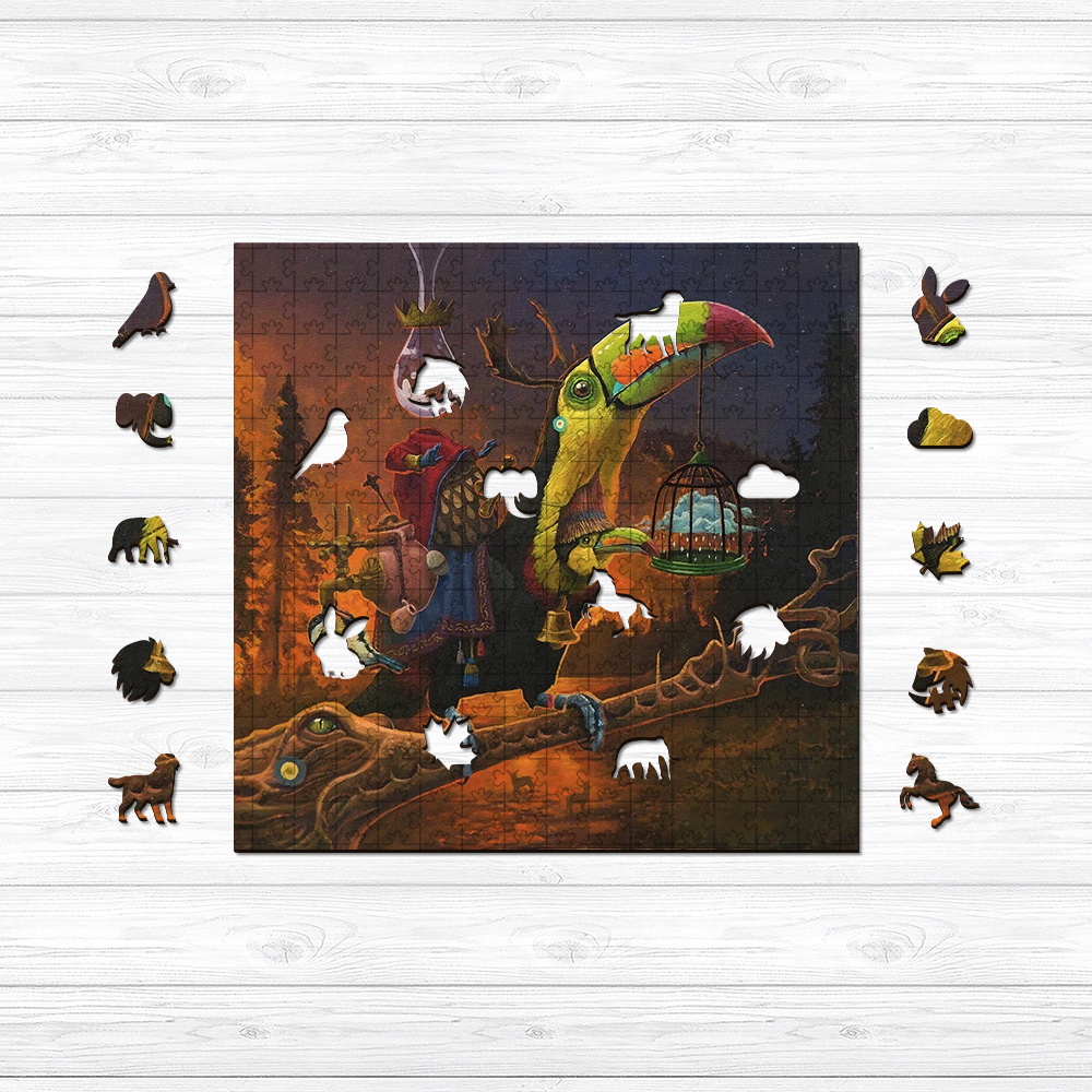 Magical Traveling Toucans Wooden Jigsaw Puzzle - aimpuzzle