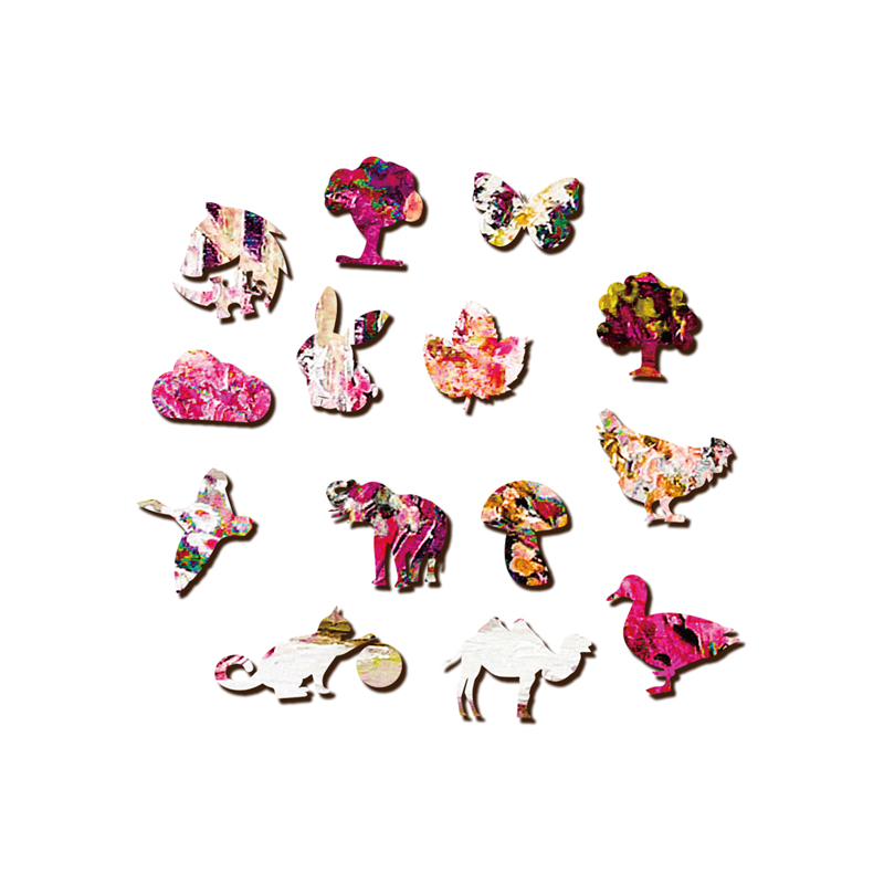 Pink Garden Wooden Jigsaw Puzzle - aimpuzzle