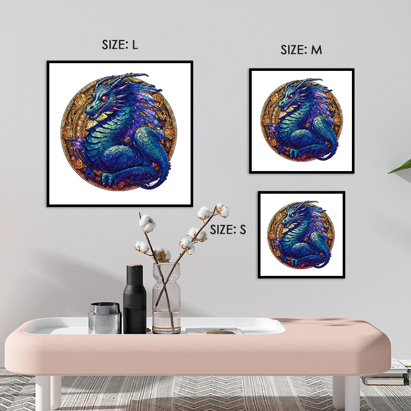 Blue Dragon Wooden Jigsaw Puzzle - aimpuzzle