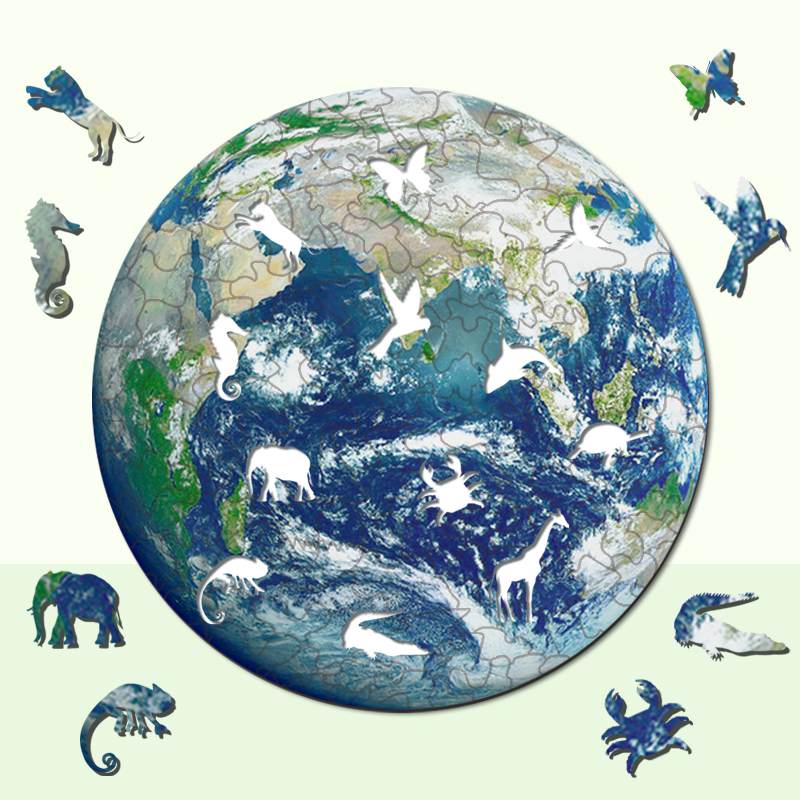Earth Wooden Jigsaw Puzzle - aimpuzzle