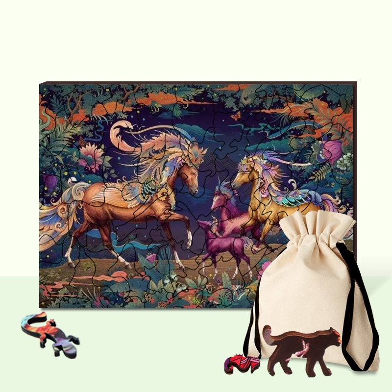 Flying Horse Wooden Jigsaw Puzzle - aimpuzzle