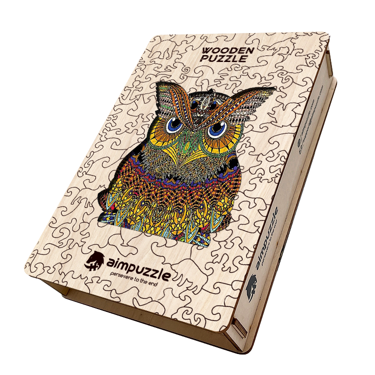 Cute Owl Wooden Jigsaw Puzzle - aimpuzzle