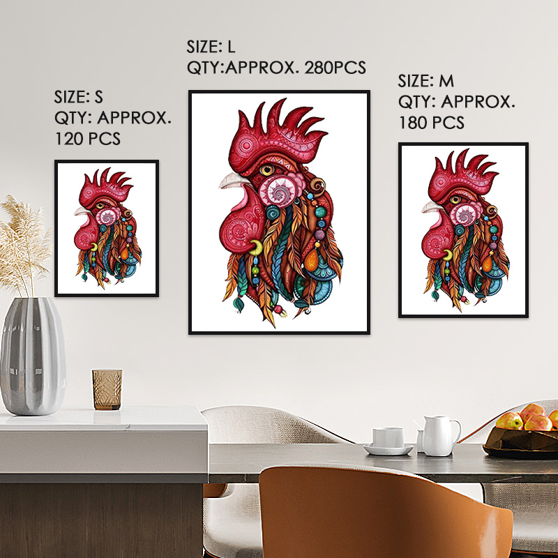 Cock's Head Wooden Jigsaw Puzzle - aimpuzzle