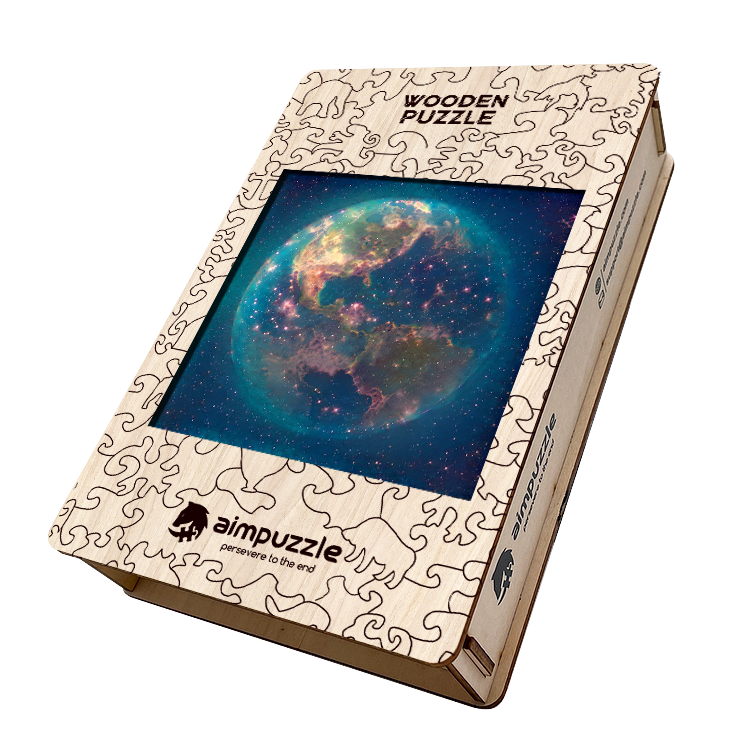 Space Earth Wooden Jigsaw Puzzle - aimpuzzle