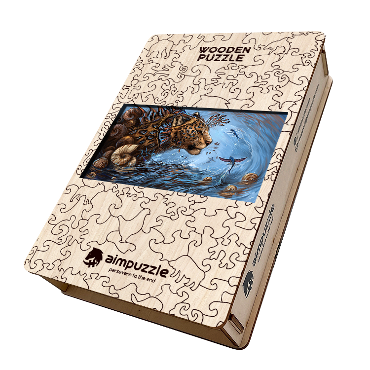 Sea Wave leopard Wooden Jigsaw Puzzle - aimpuzzle