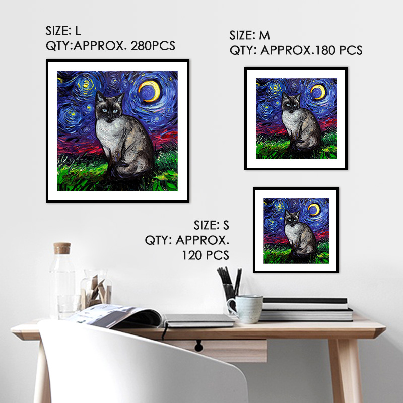 Van Gogh Siamese Cat Wooden Jigsaw Puzzle - aimpuzzle