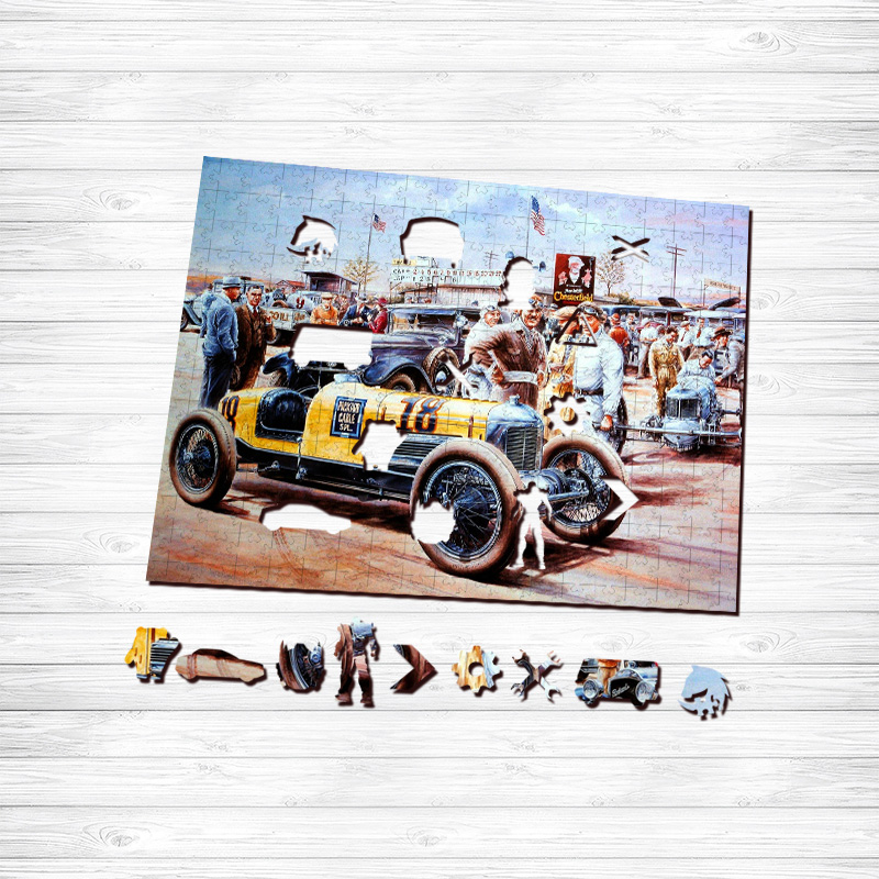 Antique Cars Wooden Jigsaw Puzzle - aimpuzzle
