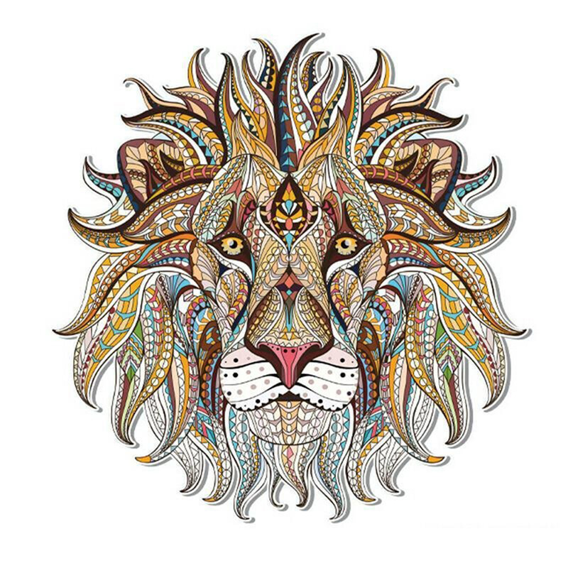 Tribal Lion Wooden Jigsaw Puzzle - aimpuzzle