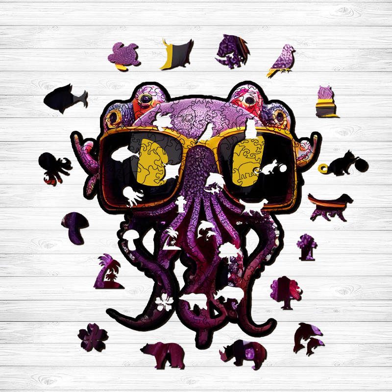 Cool Octopus Wooden Jigsaw Puzzle - aimpuzzle