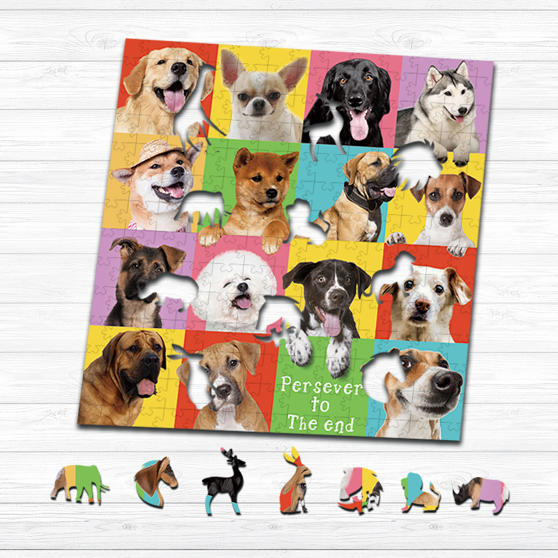 Dog Photos Album Wooden Jigsaw Puzzle - aimpuzzle