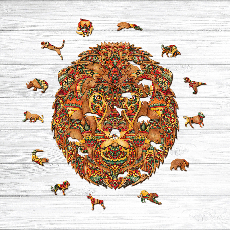 Lion Wooden Jigsaw Puzzle - aimpuzzle