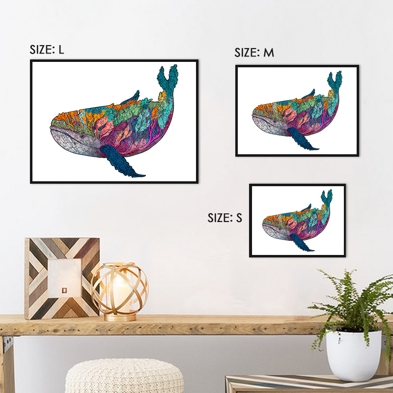 Charming Whale Wooden Jigsaw Puzzle - aimpuzzle
