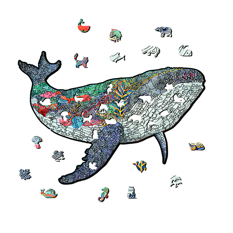Gigantic Majestic Whale Wooden Jigsaw Puzzle - aimpuzzle